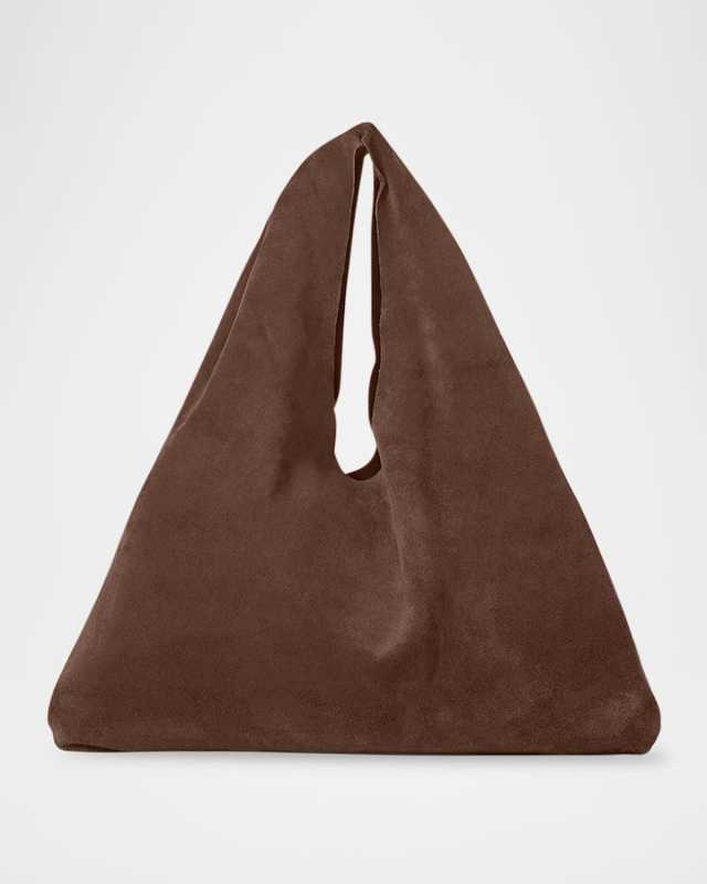 Small Bindle Top-Handle Bag in Plush Suede